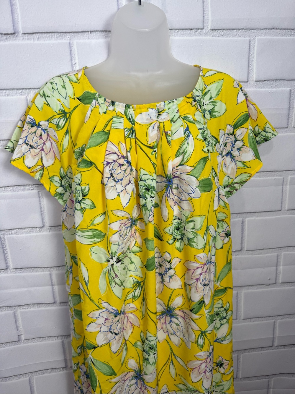 Signature Collection Yellow Floral Ruffle-Hem Mini Dress - Picture 3 of 11